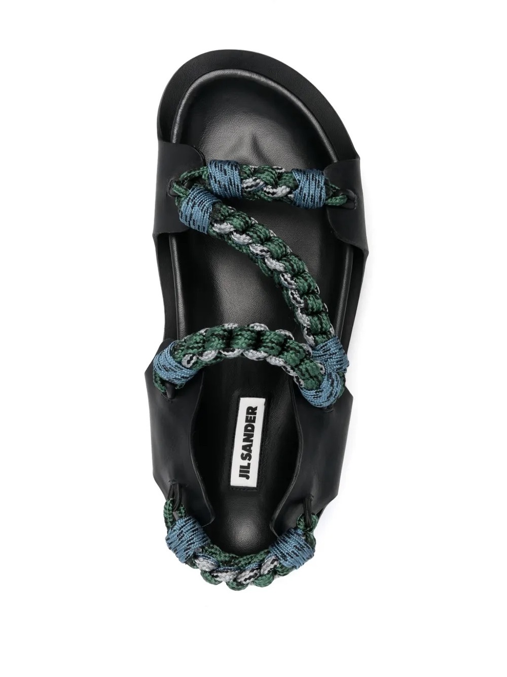 Jil Sander Braided Leather Sandal with Cord Straps